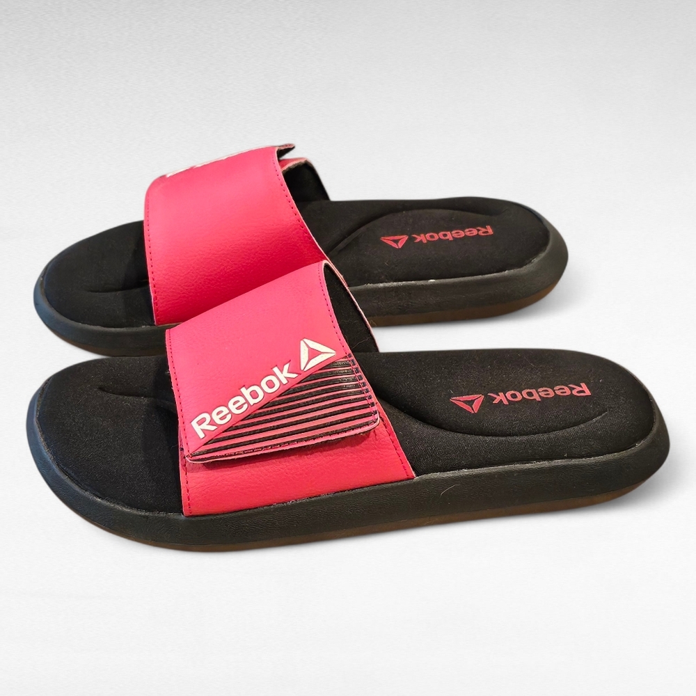 Reebok Men's Comfort Slides Red and Black Size 7
